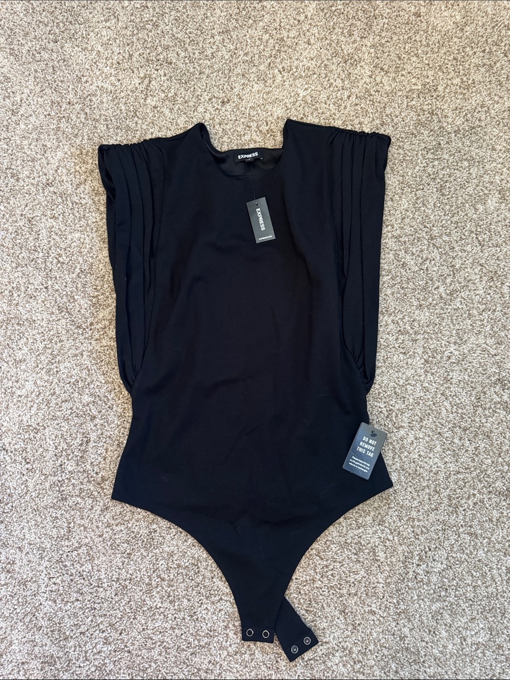 Express Black One-Piece Bodysuit, nwt size medium